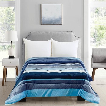 Κουβερτοπάπλωμα Μονό (160x220) Waves Blue Home Style