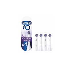 Oral-B ΙO Radiant White Ανταλλακτικές Κεφαλές Ηλεκτρικής Οδοντόβουρτσας Λευκό Χρώμα 4 τεμάχια