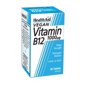 Health Aid Vitamin B12 1000mg Cobalamin 50 Tablets