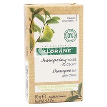 Klorane Shampoing Shampoo Bar with Citrus - Στέρεο Σαμπουάν με Κίτρο για Κανονικά Μαλλιά με Τάση Λιπαρότητας, 80gr