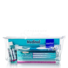 Intermed Medinol Travel Kit - Οδοντόπαστα-Στοματικό Διάλυμα-Οδοντόβουρτσα, 3τμχ.
