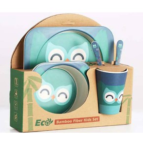 One & Only Baby Children's Food Set Blue Owl, 5 Pi