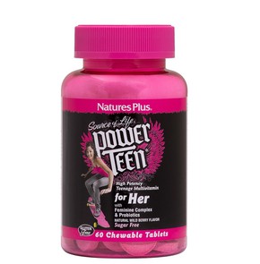 Nature's Plus Power Teen For Her, 60 Chewable Tabl