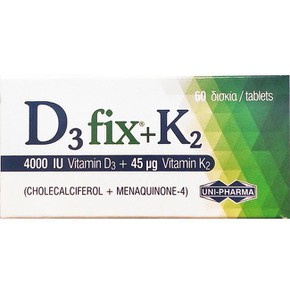 Unipharma D3 Fix 4000 IU & K2 45 μg, 60 tabs