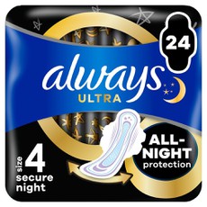 Always Ultra Secure Night Σερβιέτες (Μέγεθος 4) 24