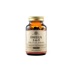 Solgar Omega 3-6-9 Nutritional Supplement For Brain & Cardiovascular Health 60 Softgels