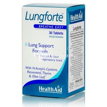 Health Aid Lungforte - Αναπνευστικό, 30 tabs 