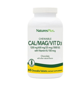 Nature's Plus CAL/MAG Βιταμίνη D & Βιταμίνη K2 Cho