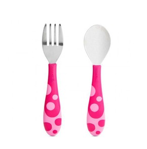 Munchkin Spoon and Fork Cutlery Set PINK Color for