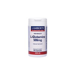 Lamberts L-Glutamine 500mg Διατροφικό Συμπλήρωμα Γλουταμίνης 90 ταμπλέτες