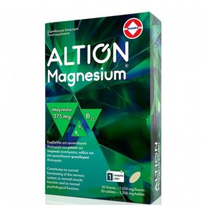 Altion Magnesium 375mg & Vitamins B1 B6 & B12, 30 
