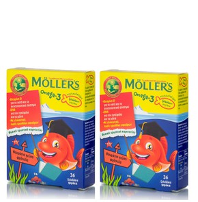 2x Moller’s Omega -3 Strawberry Flavour, 2x36 Jell