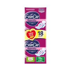 Every Day Hyperdry Maxi Night Value Pack Ultra Thin Sanitary Napkin Extra Absorbent Ideal for Night 18 Pieces