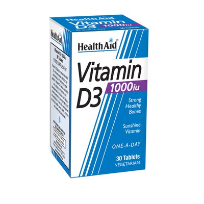 HEALTH AID Vitamin D3 1000 I.U. 30tabs