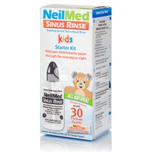 NeilMed Sinus Rinse Kids Starter Kit (1 Squeeze Bottle 120ml & 30 premixed sachets) - Παιδική Ρινική Απόφραξη, (1 φιάλη & 30 φακελίσκους)