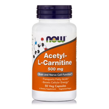 NOW FOODS ACETYL L-CARNITINE 500 MG 50 VEG CAPSULE
