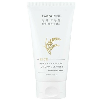 THANK YOU FARMER RICE PURE CLAY MASK TO FOAM CLEAN