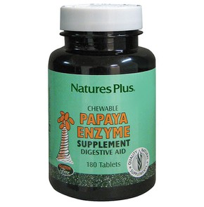 Natures Plus Papaya Enzyme, 180 chewable tabs