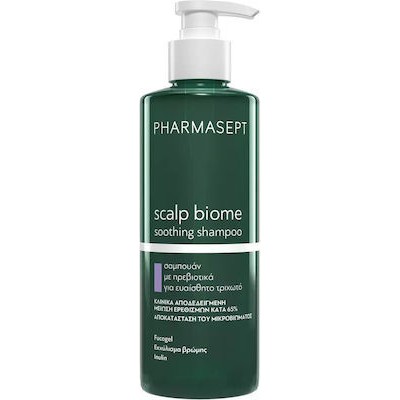 PHARAMSEPT Scalp Biome Soothing Shampoo Σαμπουάν Για Ευαίσθητο Τριχωτό Κεφαλής Με Πρεβιοτικά 400ml