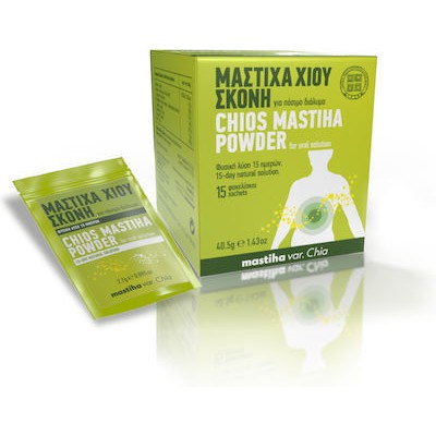 PHARMA Q Mastiha Chios Powder Συμπλήρωμα Διατροφής Με 100% Φυσική Μαστίχα Χίου Σε Σκόνη Για Την Ανακούφιση Των Στοματιχικών Διαταραχών 15 Φακελάκια