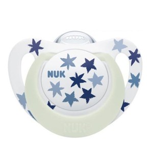 Nuk Star Night Silicone Soother 0-6, 1pc (Various 