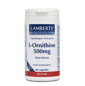 Lamberts L Ornithine 500mg, 60caps (8319-60)