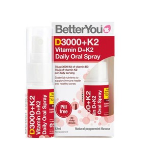 Better You Vitamin D3000 & K2 Daily Oral Spray, 12
