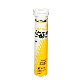 Health Aid Vitamin C 1000mg Lemon, 20 Eff.Tabs