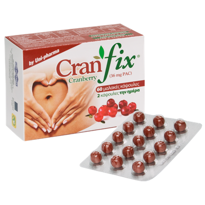Uni-Pharma Cranfix Cranberry 36Mg 60 Μαλακές Κάψου