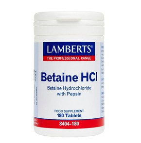 Lamberts Betaine HCI 324mg/Pepsin 5mg για Αποκατάσ
