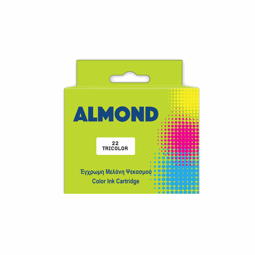 ALMOND INK ΣΥΜΒΑΤΟ ΜΕ HP #22 TRICOLOR 20ml (A) #C9