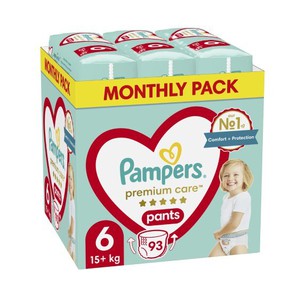 Pampers Premium Care Pants Size 6 (15+) Monthly Pa