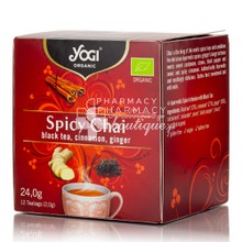Yogi Organic Tea Spicy Chai - Μαύρο Τσάι, Κανέλα & Τζίντζερ, 12 teabags