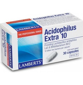 Lamberts Acidophilus Extra 10, 30 Capsules (8418-3