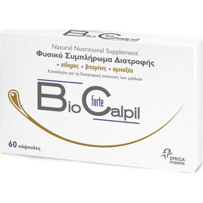 BIOCALPIL Forte Φυσικό Συμπλήρωμα Διατροφής Για Τη Διατροφική Ενίσχυση Των Μαλλιών 60 Κάψουλες