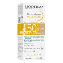Bioderma Photoderm Nude Touch SPF50+ (Claire/Light) - Αντηλιακή Κρέμα Προσώπου με Χρώμα για Ευαίσθητη Μεικτή / Λιπαρή Επιδερμίδα (Ελαφριά), 40ml