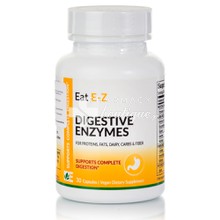 Dynamic Enzymes Eat E-Z - Πεπτικά ένζυμα, 30 veg. caps
