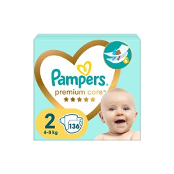 Pampers Premium Care Diapers Size 2 (4kg - 8kg) 136 Diapers