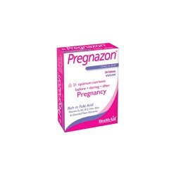 Health Aid Pregnazon Συμπλήρωμα Διατροφής Για Όλα Τα Στάδια Της Εγκυμοσύνης 30 ταμπλέτες