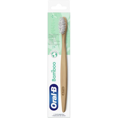 ORAL B Bamboo Manual Toothbrush Normal Οδοντόβουρτσα Από 100% Βιολογικό Μπαμπού