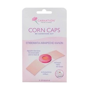 Carnation Corn Caps Self Adhesive Repoval Pads wit