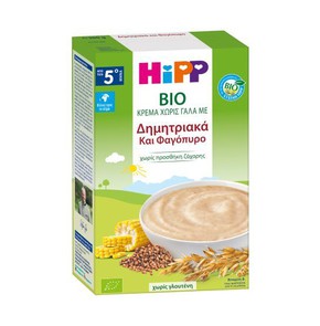 Hipp Bio Κρέμα με Δημητριακά & Φαγόπυρο χωρίς Γάλα