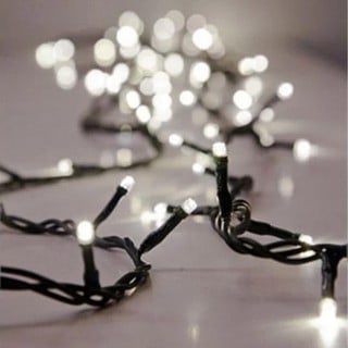 Christmas Lights String LED 100 Cool White with Gr