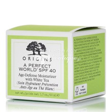 Origins A Perfect World Age-Defence Moisturizer SPF40 with White Tea - Ενυδατική Αντιγηραντική Κρέμα Προσώπου με Λευκό Τσάι, 50ml