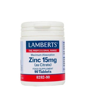 Lamberts Zinc 15mg Citrate, 90 Tabs (8282-90)