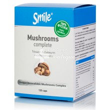 Smile Mushrooms Complete - Τόνωση & Ενίσχυση Ανοσοποιητικού, 120 caps