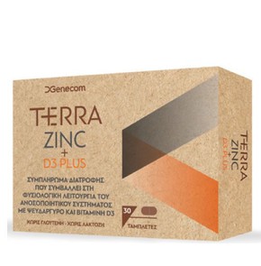 Genecom Terra Zinc & Vitamin D3 Plus, 30 Tabs