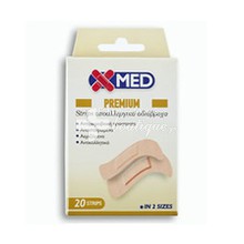 Medisei X-Med Premium Strips - Επιθέματα Υποαλλεργικά (2 Μεγέθη), 20τμχ.