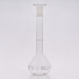 Volumetric flask with plastic stopper 50 ml  
