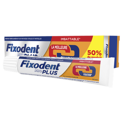 FIXODENT Στερεωτική Κρέμα Για Τεχνητές Οδοντοστοιχίες Pro Plus 60g (+50% Δωρεάν Προϊόν)